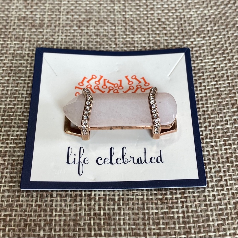 KEEP Collective Single Stone Bar Rose Quartz
